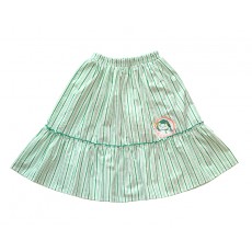 GREEN STRIPE SKIRT (GREEN)